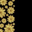 golden floral banner