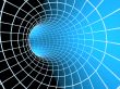 Blue abstract 3d tunnel from a grid
