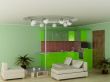 Interior of modern kitchen. 3D image.