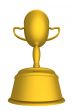 Gold cup of the winner. the 3D  image.