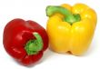Red and yellow paprikas