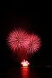 fiery red fireworks