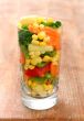 cooked carrots sweet corn and broccoli