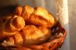 fresh croissants in basket