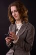 businesswoman with gun