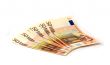 Fan of banknotes of euro for a background