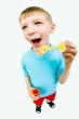 Boy blowing bubbles