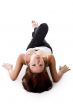 elegance woman lying on the floor