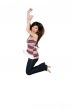 happy teenger jumping excitedly
