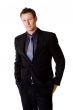 smilling caucasian man in formal business suit