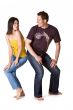 guy and girl friends having fun hips banging