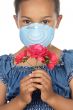 Girl with mask and flower