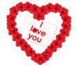 Flower heart ` I love you `