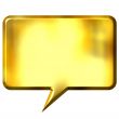 3D Golden Speech Bubble