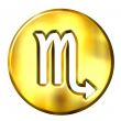 3D Golden Scorpio Zodiac Sign