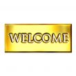 3D Golden Welcome Sign