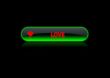 green neon button love