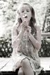 Blowing the flower