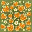 green strawberry background