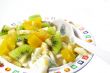 Fruit salad in on a white background