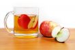 Ripe apples and juice