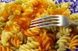 plate of tricolor macaronis and plug