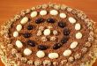 Chocolate cake on a table