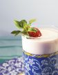 Glass of yoghurt and strawberry