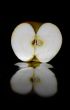 half of fresh yellow apple