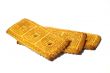 Three cookies on a white background