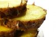 Pineapple cut on a part on a white background
