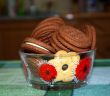  glass with sweets cookies