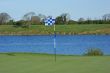 Golf flag and hole
