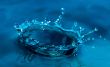 Sparks of blue water