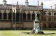 Fountain in King`s College, Cambridge.