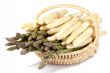 Basket of white and green asparagus