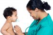 Young pediatrician with baby