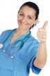 Lady doctor doing ok gesture