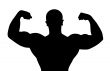 Silhouette of bodybuilder