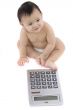 Sweet baby with calculator