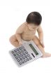 Sweet baby with calculator