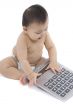 Sweet baby with calculator