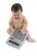 Sweet baby with calculator