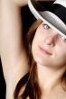 woman with hat