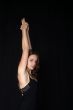 woman hands up