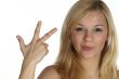 three with finger