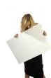 woman with empty poster
