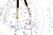 Building plan with pair of compasses