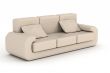 Isolated leather sofa. An interior. 3D image.