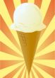 Vanilla ice cream cone